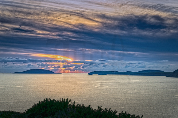 Ynys Enlli/Bardsey Island sunset from Cilan, BGSS