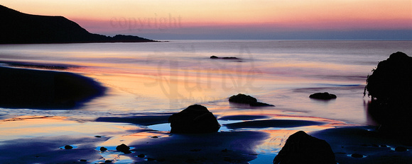 WSSSPAN Porthor/Whistling Sands sunset