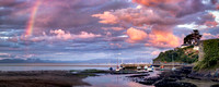 Outer harbour Abersoch sunset & rainbow OHRCLpan