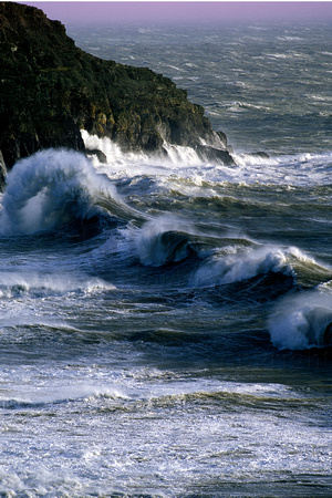 Porth Ceiriad stormy seas colourCH 7